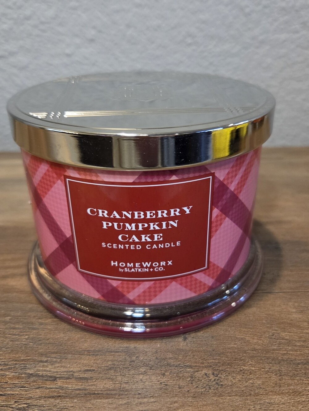 Homeworx Cranberry Pumpkin Cake Candle 3-Wick ~Tested